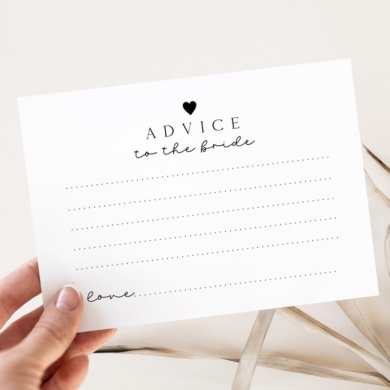 Hen Party Game Cards, Advice to the Bride, Who Knows
