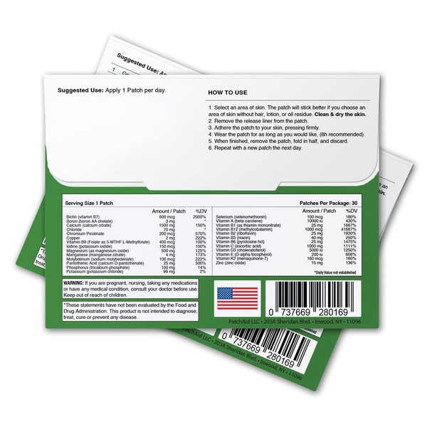 PatchAid Multi Plus Topical Patch Without Iron (30-Day Supply)
