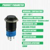 EPLZON 19 mm 12 V Car Horn Momentary Button Blue