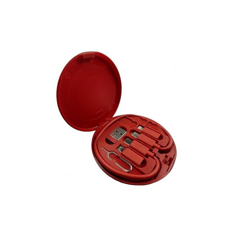 ZALUJMUS Multifunctional Data Cable Storage Box Adaptor for USB-C and