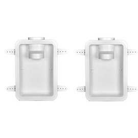 Dundas Jafine DRB4XZW Recessed Dryer Vent Box, 4, White (Pack of 2)"