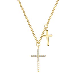 Eastside Women's Necklace Stainless Steel with Zirconia, Stainless Steel, Cubic Zirconia