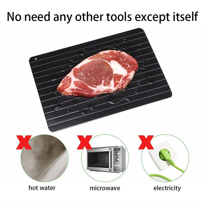 9.06×6.50‑Inch Defrosting Tray,Non‑Stick Thaw Board for Small‑Portion Food