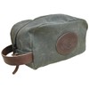 Toiletry Bag - Waxed Canvas - Olive Green