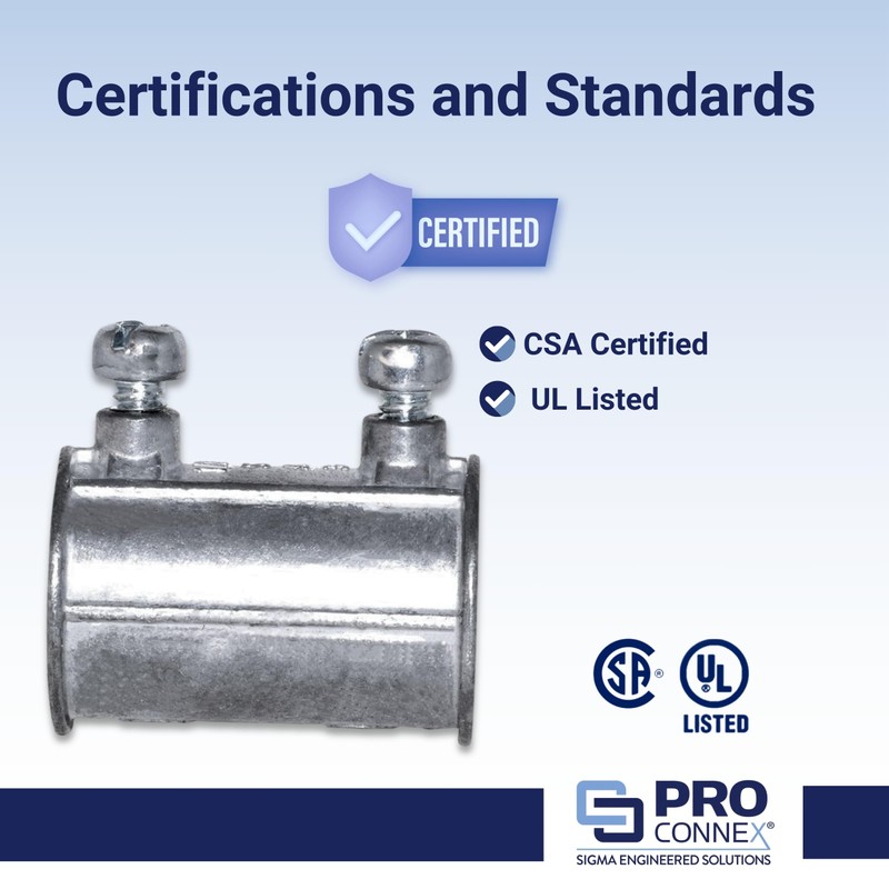 SIGMA ENGINEERED SOLUTIONS ProConnex TC-512 EMT Set Screw Coupling 3/4"