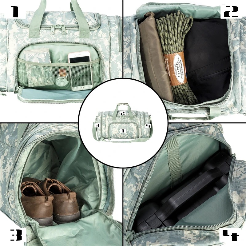 Waterproof Sport Gym Duffel Bag Large Capacity Weekender Bag with