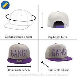 Underground Kulture Gang Star Purple and Grey Snapback Baseball Cap