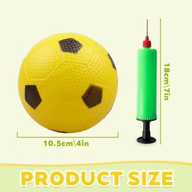victob 12 Pack Mini Inflatable Soccer Balls for Kids, 4'' Small Football Toys for Indoor Outdoor Games, Sports Balls for Pool Beach Garden Party Supplies