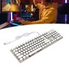 Blue Switch Mechanical Keyboard 104 Keys Backlight Ergonomic Retro Steampunk
