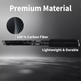 SUNDIA Professional Carbon  Diabolo Sticks - Black (12.6")