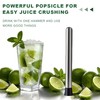 Cocktail Strainer Barware Cocktail Muddler,Cocktail Stirrer, Stainless Steel Stirrer, Lime