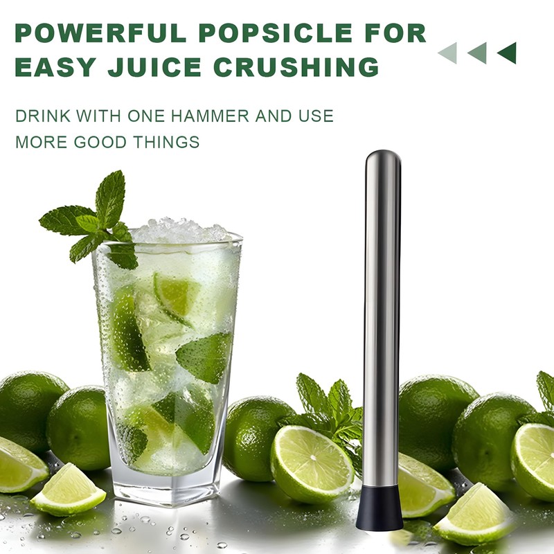 Cocktail Strainer Barware Cocktail Muddler,Cocktail Stirrer, Stainless Steel Stirrer, Lime