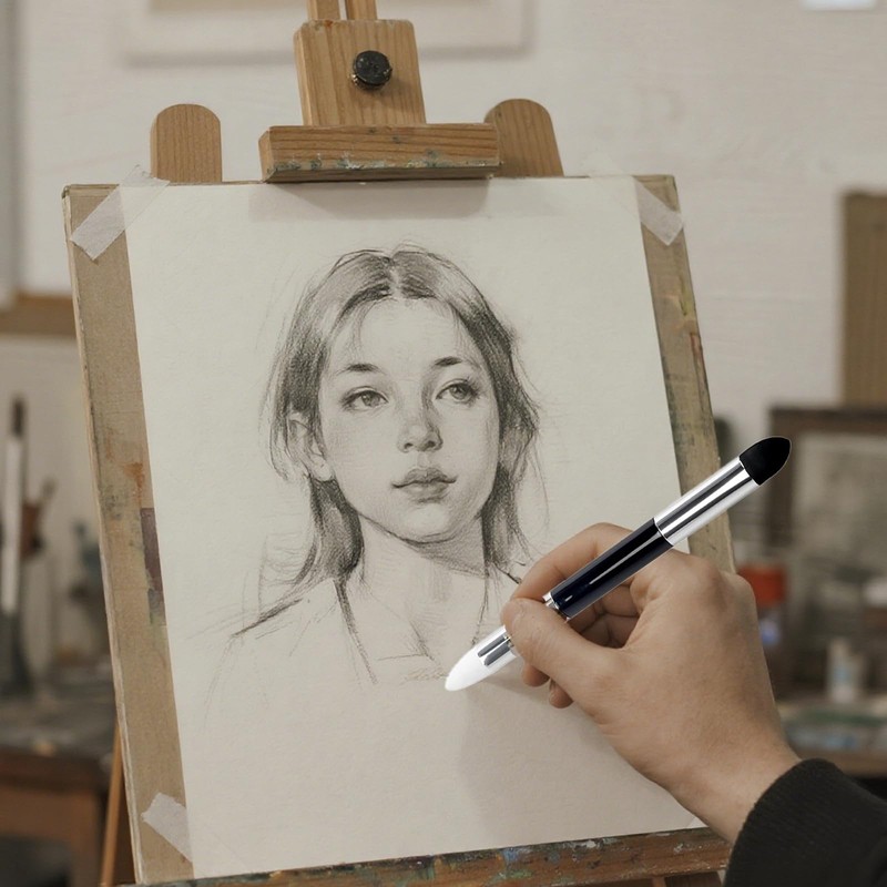 Vyqrx 6pcs Artist Blending Sponge Pen Dual Tip Set -