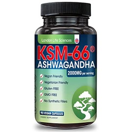 ðªðð¡ð¡ðð¥ ð®ð¬ð®ð¯* 2000mg KSM 66Â® Ashwagandha Capsules | 90-Soothing-Caps | +5% Withanolides | Highest Concentration, Bioavailability | Vegan Ashwagandha Powder Made in UK by London Life SciencesÂ®
