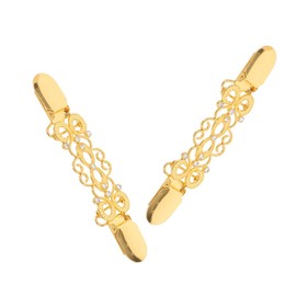 NUOBESTY 2pcs Cinch Clip Pant Waist Tightener for Women Vintage Sweater Shawl Cardigan Clips Brooch Metal Dress Clasp Pin