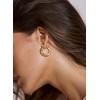 Chunky Gold Hoop Earrings for Women, 14k Gold Plated Thick