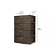 Sterilite 4 DRAWER WIDE WEAVE TOWER Durable Plastic Storage Spacious