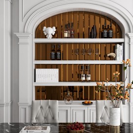 Yenhome Mirror Stickers Flexible Reflective Peel and Stick Mirror Paper Non Glass 17.7"X200" Self Adhesive Mirror Sticker for Walls Mirror Sheets Large Mirror Wallpaper Roll Brown Mirror Contact Paper