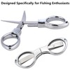 2 Pcs Collapsible Scissors Fishing Line Fabric Scissors Stainless Steel