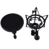 Mic Shock Mount Stand Holder Studio Microphone Pop Filter Mask