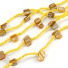 Avalaya Multistrand Yellow Shell/Glass Bead Long Necklace/ 76cm L