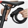 Bicycle Lock Anti-Theft Combination Lock Mountable Wire Chain Lock (120cm Transparent Black) )DP54028 2ea