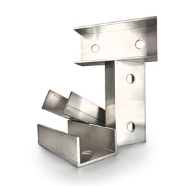 VOOXA Aluminium C Profile Connector 45 x 25 x 100 mm Suitable for PV Rails 40 x 40 mm, Rail Connector for Mounting PV Photovoltaic Solar Module Aluminium Profiles (Pack of 4)