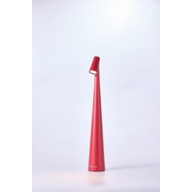 Artnodic Lumisleek Cordless Rechargeable LED Table Lamp – Sleek Modern Design, Touch Control, 3-Stage Dimming, 5 Colors, 2 Size Variants, Portable with 6-10 Hours Battery Life (Red, Medium)