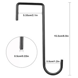 Vinyl Fence Hooks, 6 Pcs Fence Hooks, Stainless Steel Hanging Basket Bracket, Brackets Fence Hooks for Indoor Outdoor Hanging Lights Planters Bird Feeder Gardening Decoration (Brown)