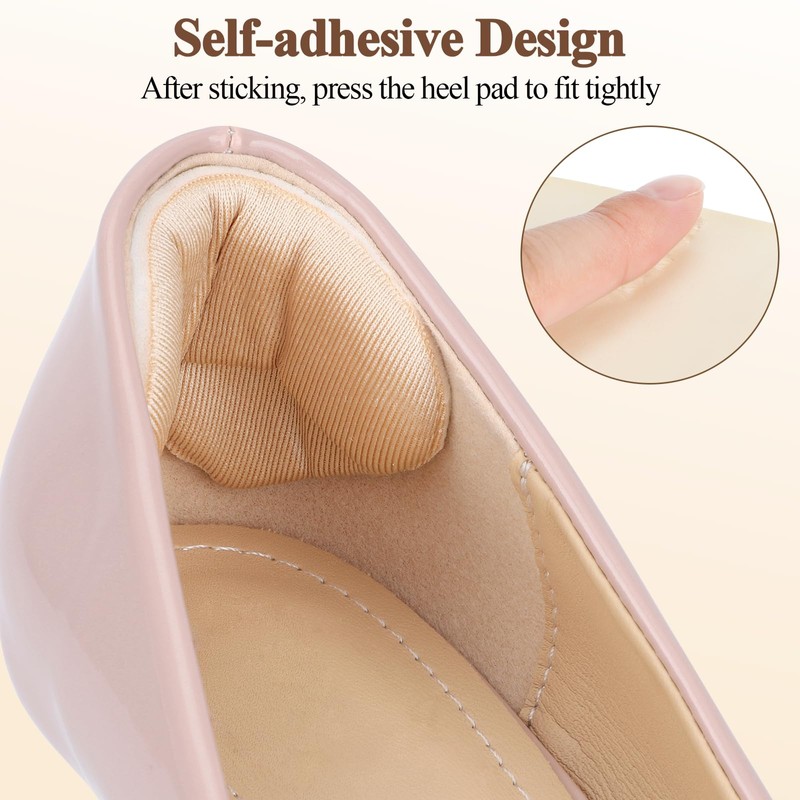 Euqvunn 4 Paia Cuscinetti per Tallone, Proteggi Tallone per Scarpe,