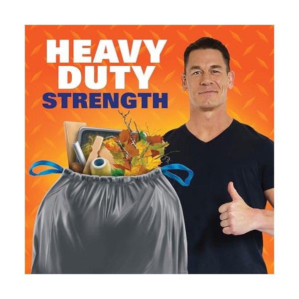 Hefty Hefty Steelsak Heavy Duty Large Trash Bags, Gray, Unscented,
