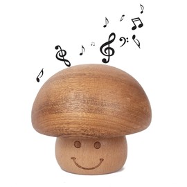 Wood Wind Up Hedwig's Theme Music Box Cute Mushroom Mechanism Mini Vintage Nice Musical Gifts for Women, Men, Kids,Boys Birthday, Christmas, Anniversary or Merchandise Decor