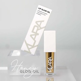Klara Cosmetics Lip Glow Oil - Hydrating Lip Oil for Nourished, Glossy Lips - Lip Makeup with Hyaluronic Acid and Vitamin E - Coconut - 0.2 oz