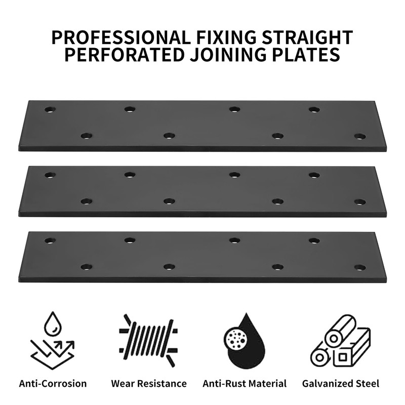 7 Pcs Metal Brackets for Wood, Joining, Perforated Connecting, Mending,