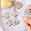 WANDIC Cape Closure Clasps, 3 Pieces 6.3 cm Silver Cape