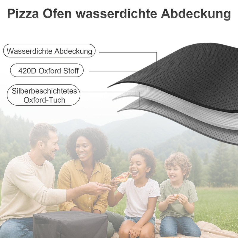 Pizza Oven Cover, Weatherproof Dustproof, 420D Oxford Fabric, Double Buckle
