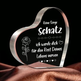 Anniversary Gift for Her, Gift for Girlfriend, Birthday Gift, Valentine's Day, Anniversary Gift for Women, I Love You Gifts for Her Wife - Heart Shaped Paperweight