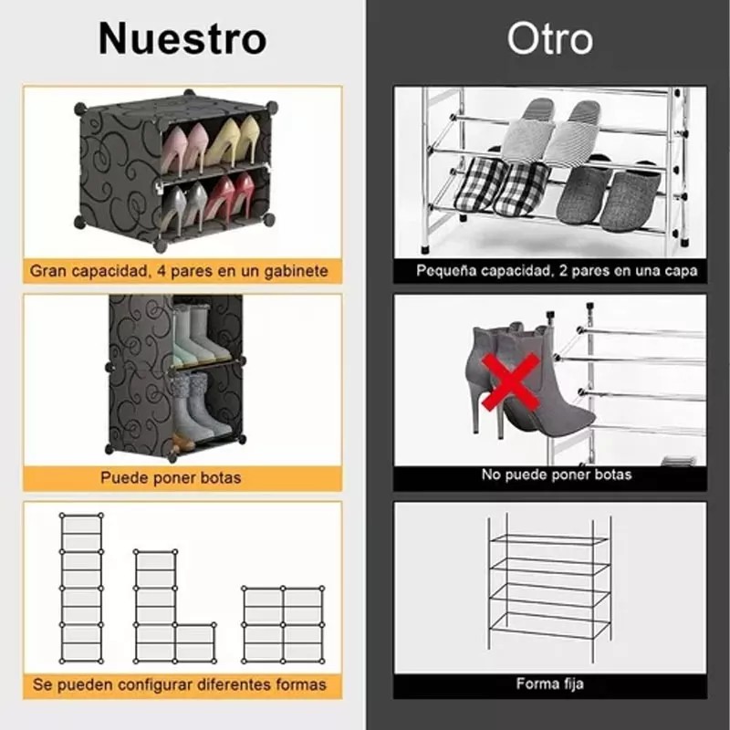 Zapatera Económico Modernas Organizador Caja Armable Estante