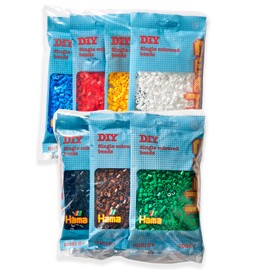 Hama Perline da stirare | 7 sacchetti con 1.000 perline: colori n. 207-01, 03, 05, 09, 10, 12, 18 | mosaico decorazione arte e artigianato per bambini creativi a partire dai 5 anni in su