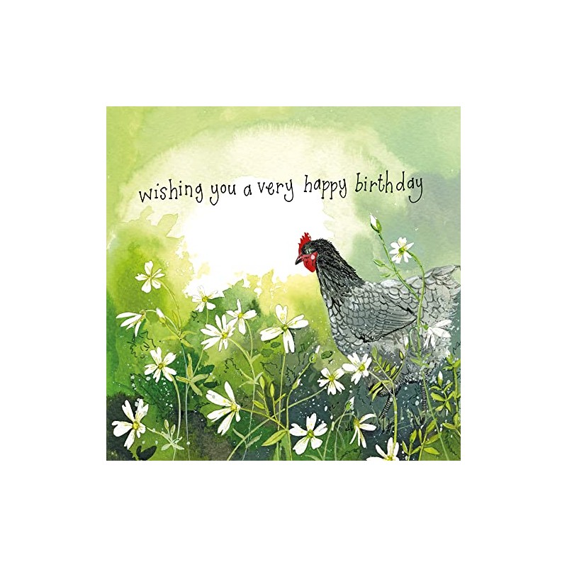 ALEX CLARK Wishing you a very Happy Birthday Hen Foil