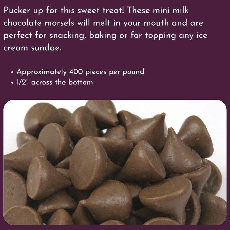 WinCrest Mini Unwrapped Hershey Kisses - 1.5 Lb Tub