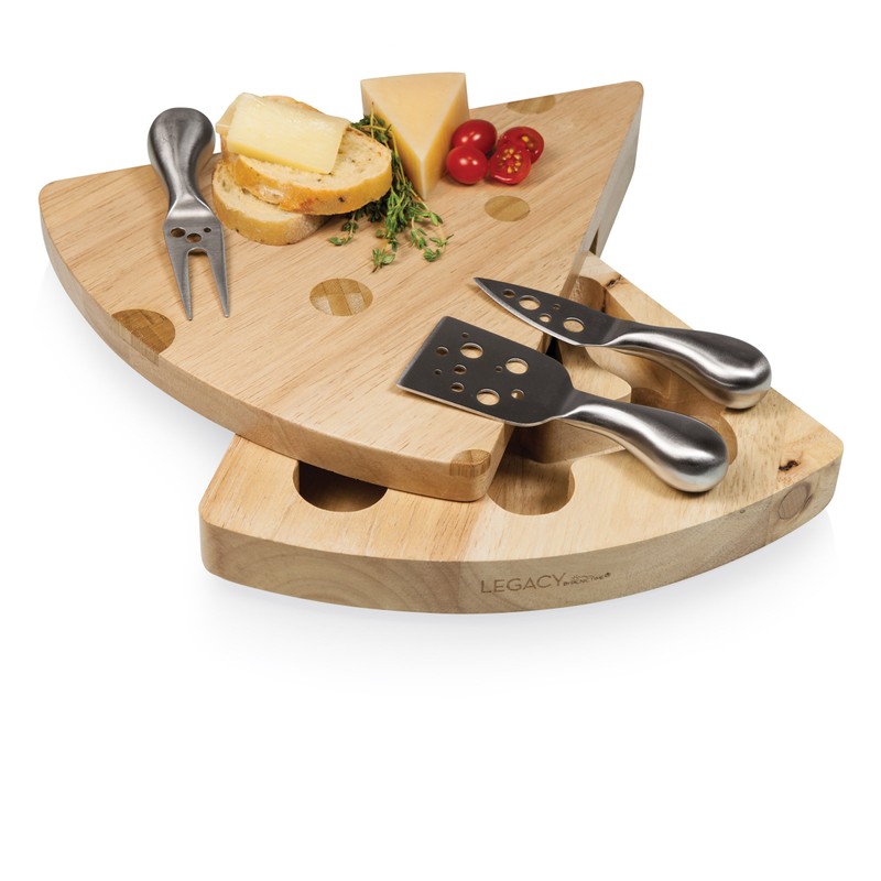 TOSCANA - a Picnic Time Brand Swiss Cheese Board/Tool Set