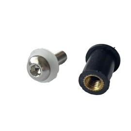 MotorToGo 1 x Silver Motorcycle Windscreen WindShield Well Nut Compatible for 2015 Honda CBR1000RR SP Repsol Champion Special