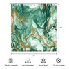 ZCHOMI Green Marble Shower Curtain Emerald Green and Gold Ombre