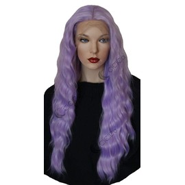 Lace Front Wigs, 28 Inches Long Loose Curly Wig, Light Purple Wig, Soft Lace Wig, Premium Synthetic Heat Resistant Hair Replacement Wigs for women.