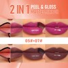 2Pcs Peel Off Lip Gloss Tattoo and Lip Oil 2-in-1,
