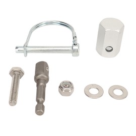 Top Wind Trailer Jack Crank Handle with Cordless Drill Adapter Aluminum Lift Handle for Curt 28921 1/2 Inch Shaft