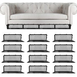 Aecsze 12 PCS (7.5" H,14.8" L) Under Couch Blocker, Under Bed Pets Plastic Blocker, Under Couch Toy Blocker, Versatile Under Furniture Blocker Set for Stop Things Going Under Bed or Sofa Couch