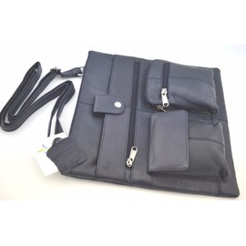 Sanmarc Leather Real Leather Shoulder Bag Handbag Purse Cross Body Organizer Smart Phone Pockets