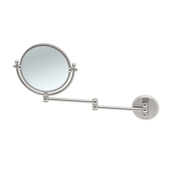 Gatco 1408 Wall Mount Mirror with 14-Inch Swing Arm Extents, Satin Nickel